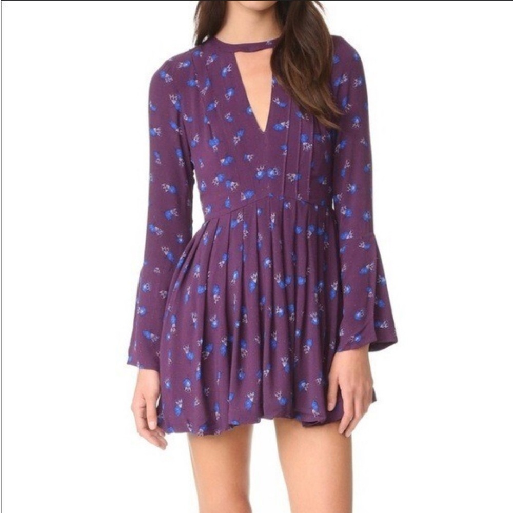 Free People Purple Tegan Mini Dress 4